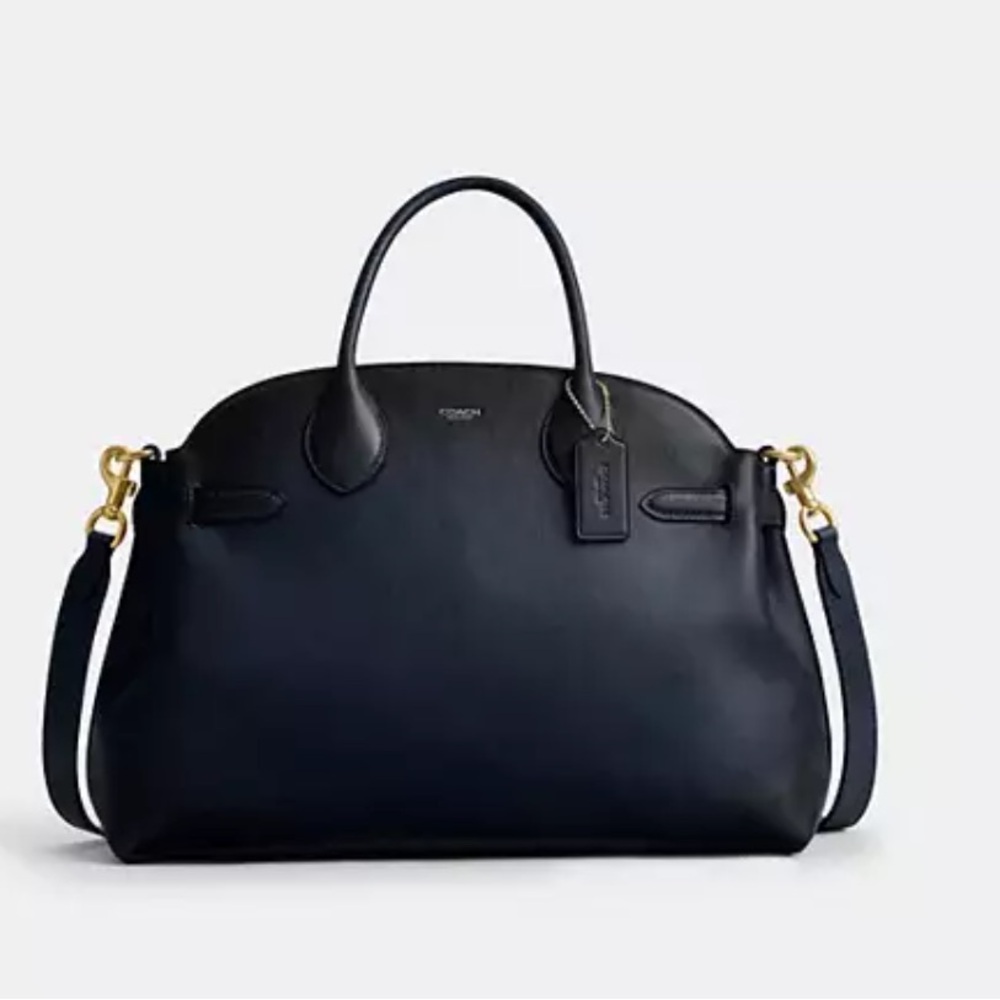 Coach Soft Empire Carryall Bag 40 Brass/Dark Navy NWOT